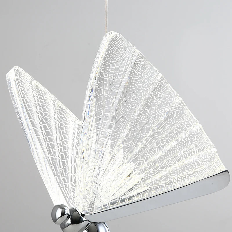 Nordic Butterfly LED Pendant Lights: Elegant Indoor Hanging Lamp for Bedside, Living, and Dining Rooms