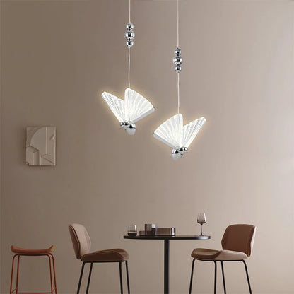 Nordic Butterfly LED Pendant Lights: Elegant Indoor Hanging Lamp for Bedside, Living, and Dining Rooms