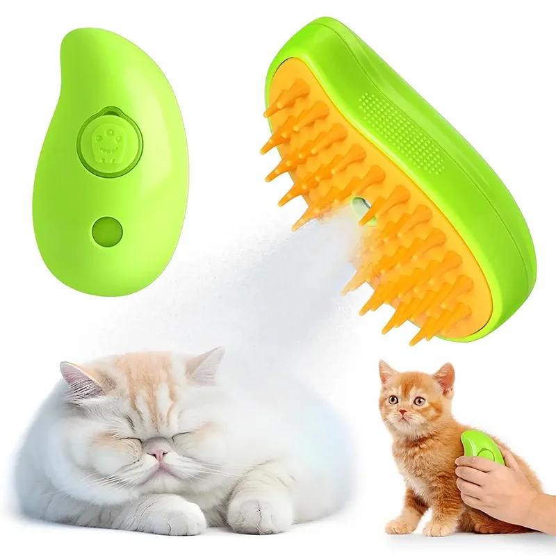 Pet Pampering Made Easy: Multifunctional Electric Steam Brush for Dogs and Cats