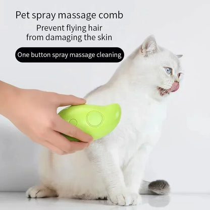 Pet Pampering Made Easy: Multifunctional Electric Steam Brush for Dogs and Cats