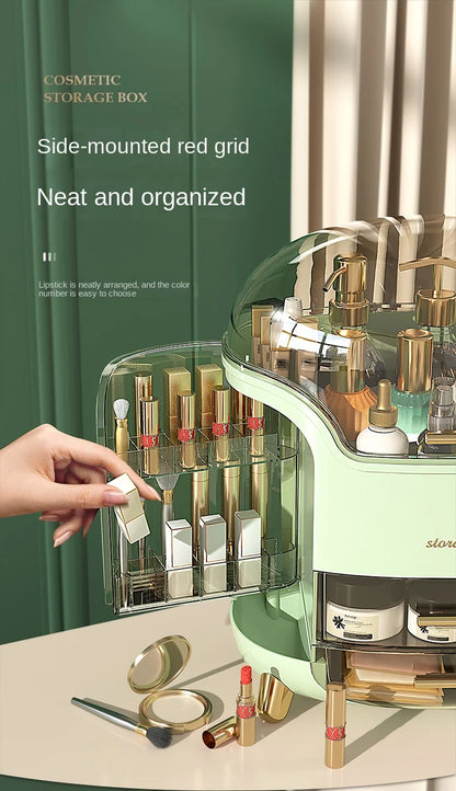 Clear Cosmetic and Jewelry Storage Box: Spacious Bathroom & Dressing Table Organizer