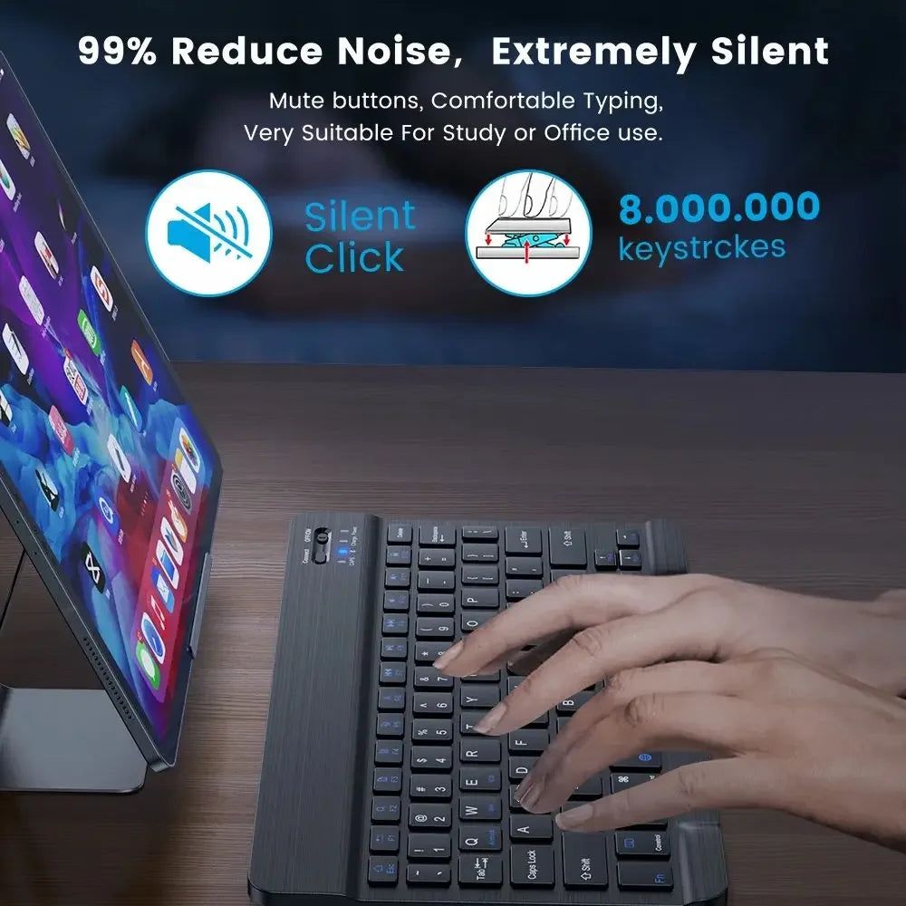 Ultra-Slim Portable Bluetooth-Compatible Keyboard: Your Ultimate Mobile Typing Solution