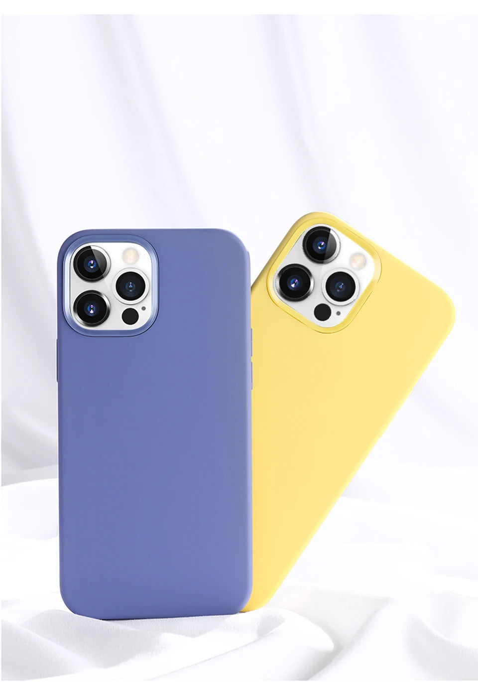 EleganceGuard Silicone Case: Ultimate Protection for iPhone 15/14/13/12 Series