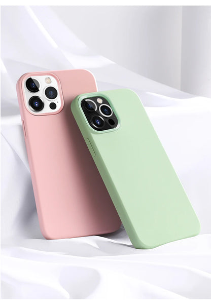 EleganceGuard Silicone Case: Ultimate Protection for iPhone 15/14/13/12 Series