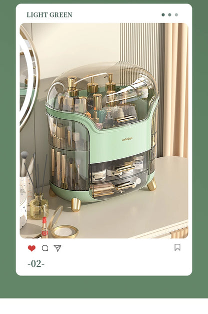 Clear Cosmetic and Jewelry Storage Box: Spacious Bathroom & Dressing Table Organizer